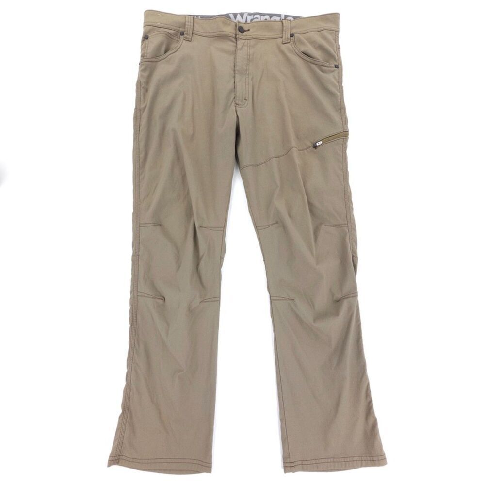 NEW Wrangler ATG Straight Leg Side Zip Utility Pants Mens 40x30 Gorpcore Khaki